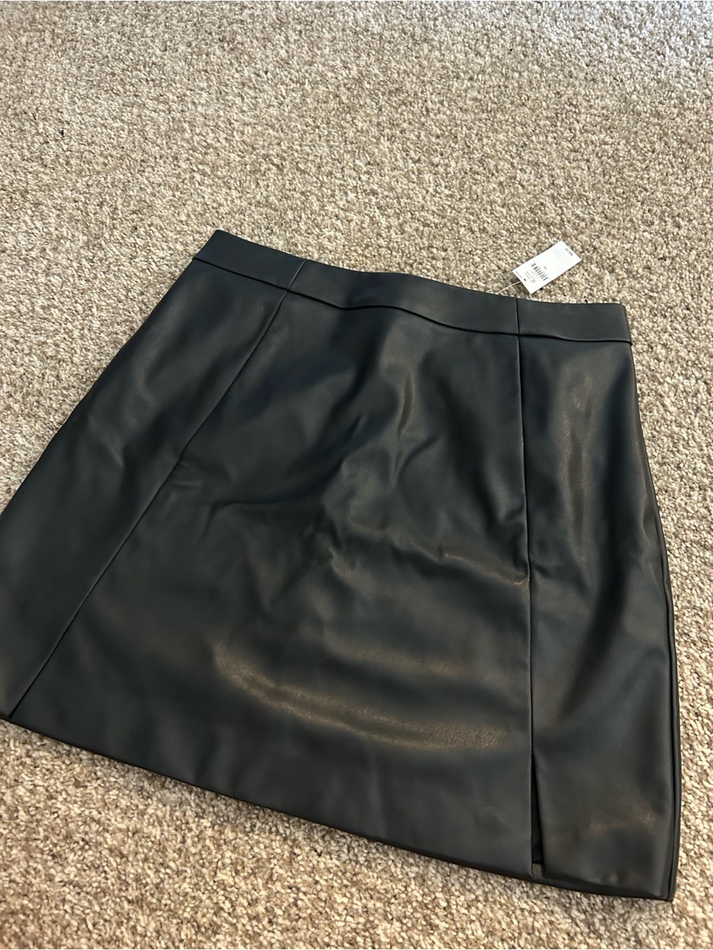 Banana Republic Black Faux Leather Mini Skirt
